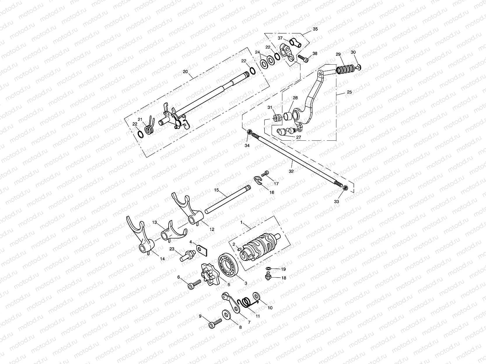 Gear Selectors & Pedal 468391