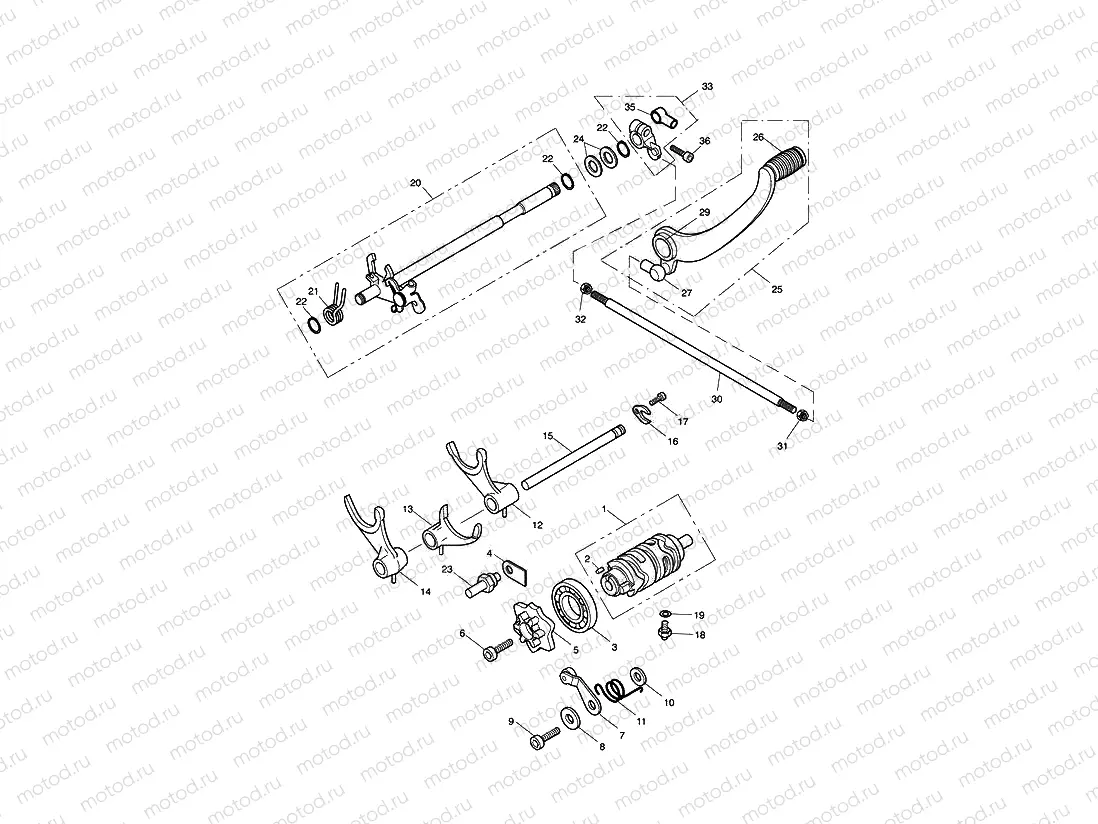 Gear Selectors & Pedal 469050