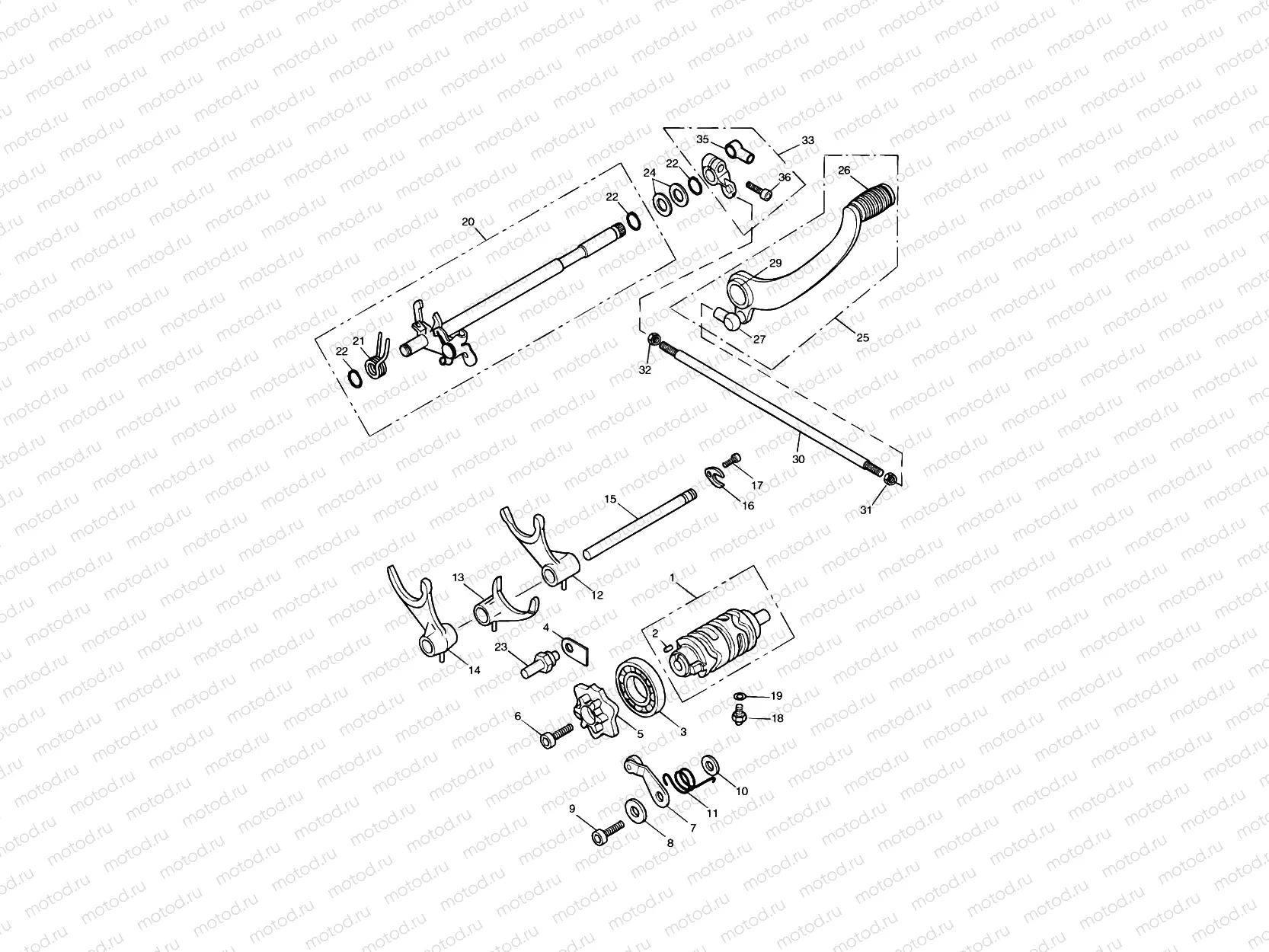Gear Selectors & Pedal