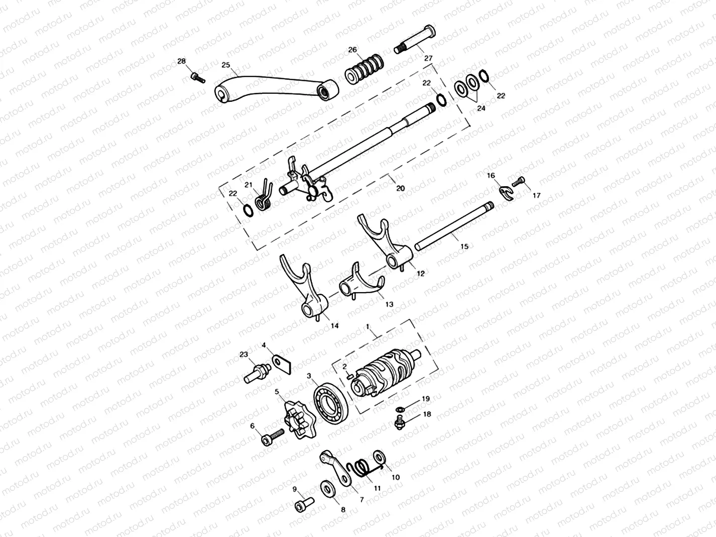Gear Selectors & Pedal