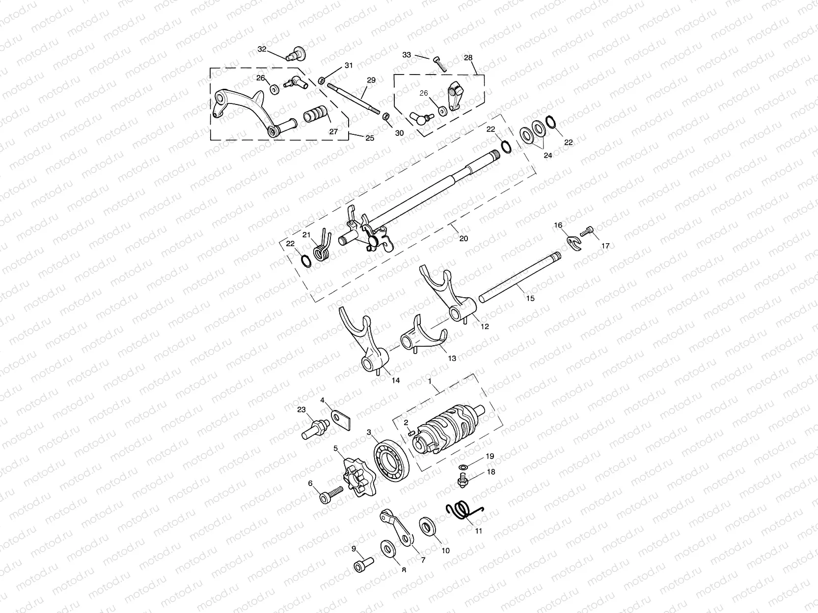 Gear Selectors & Pedal