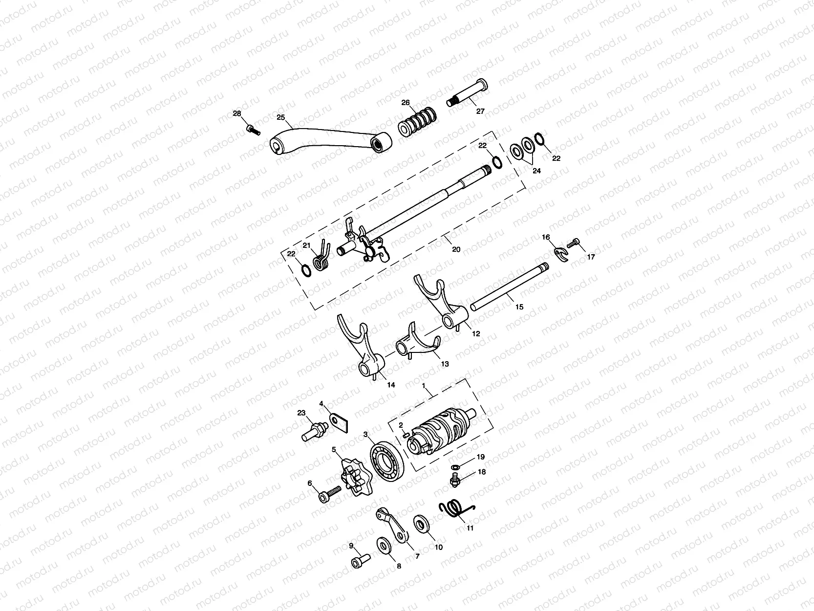 Gear Selectors & Pedal