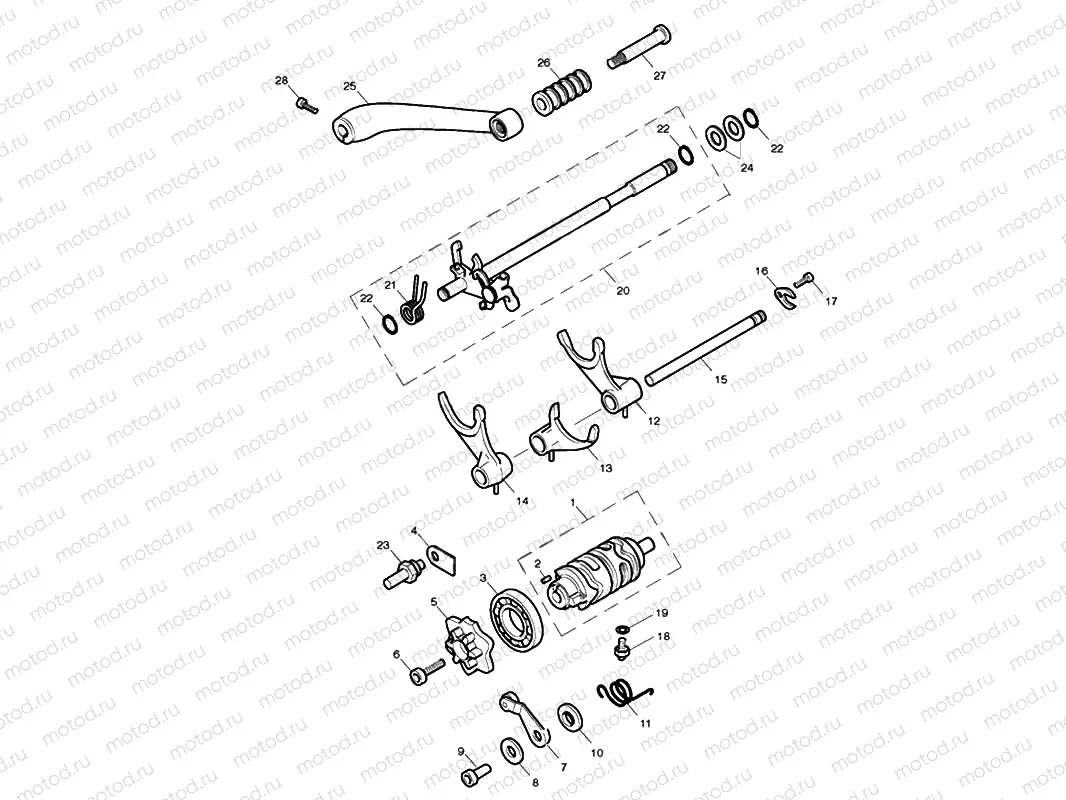 Gear Selectors & Pedal