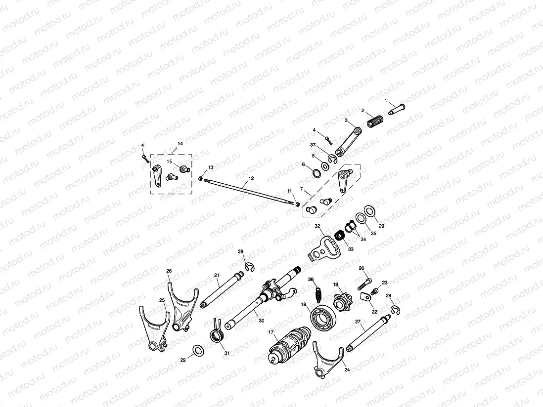 Gear Selectors & Pedal