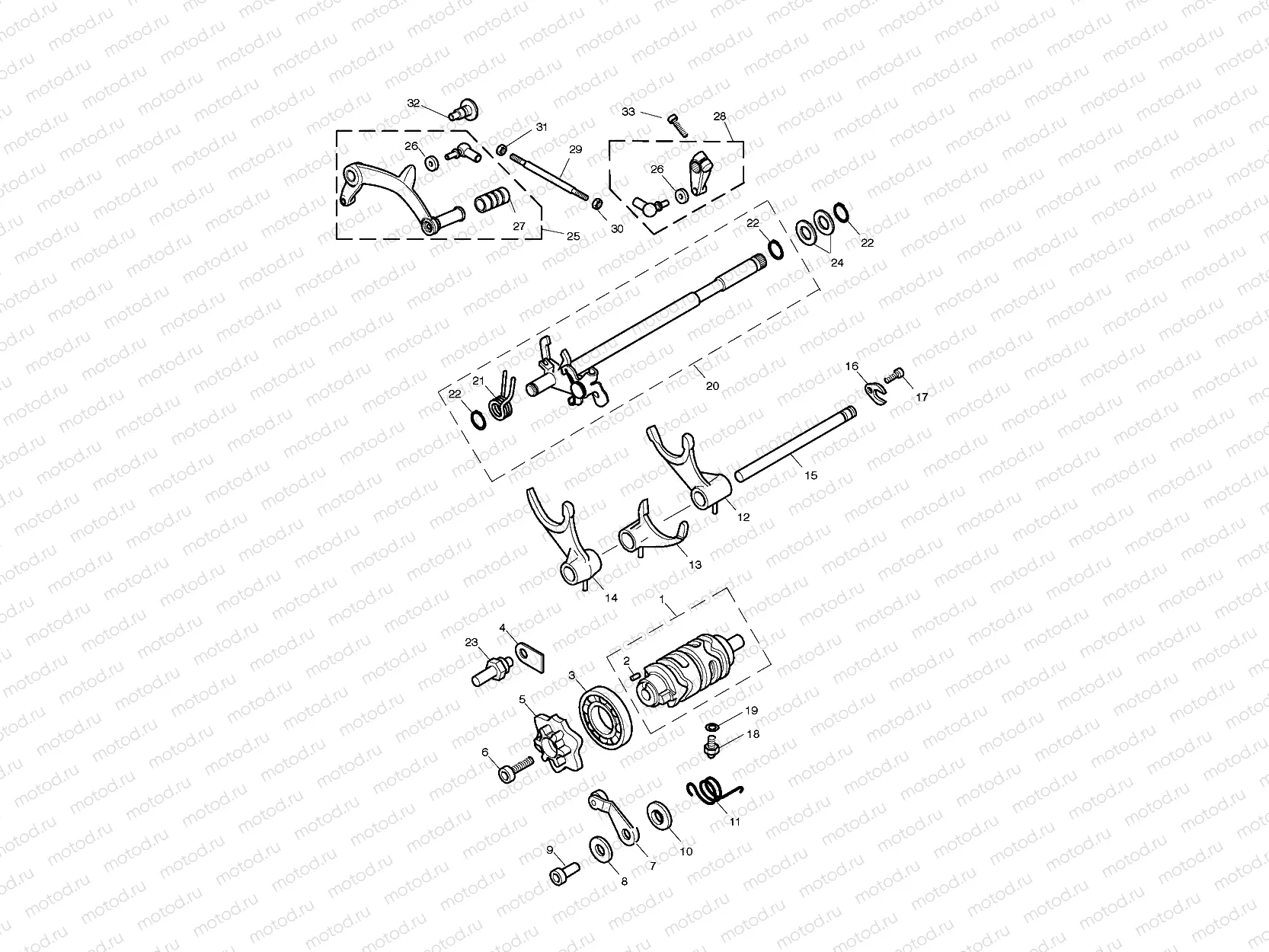 Gear Selectors & Pedal