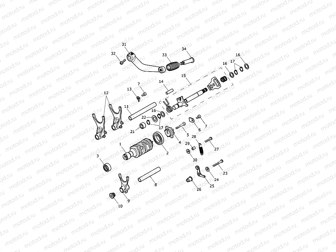 Gear Selectors & Pedal