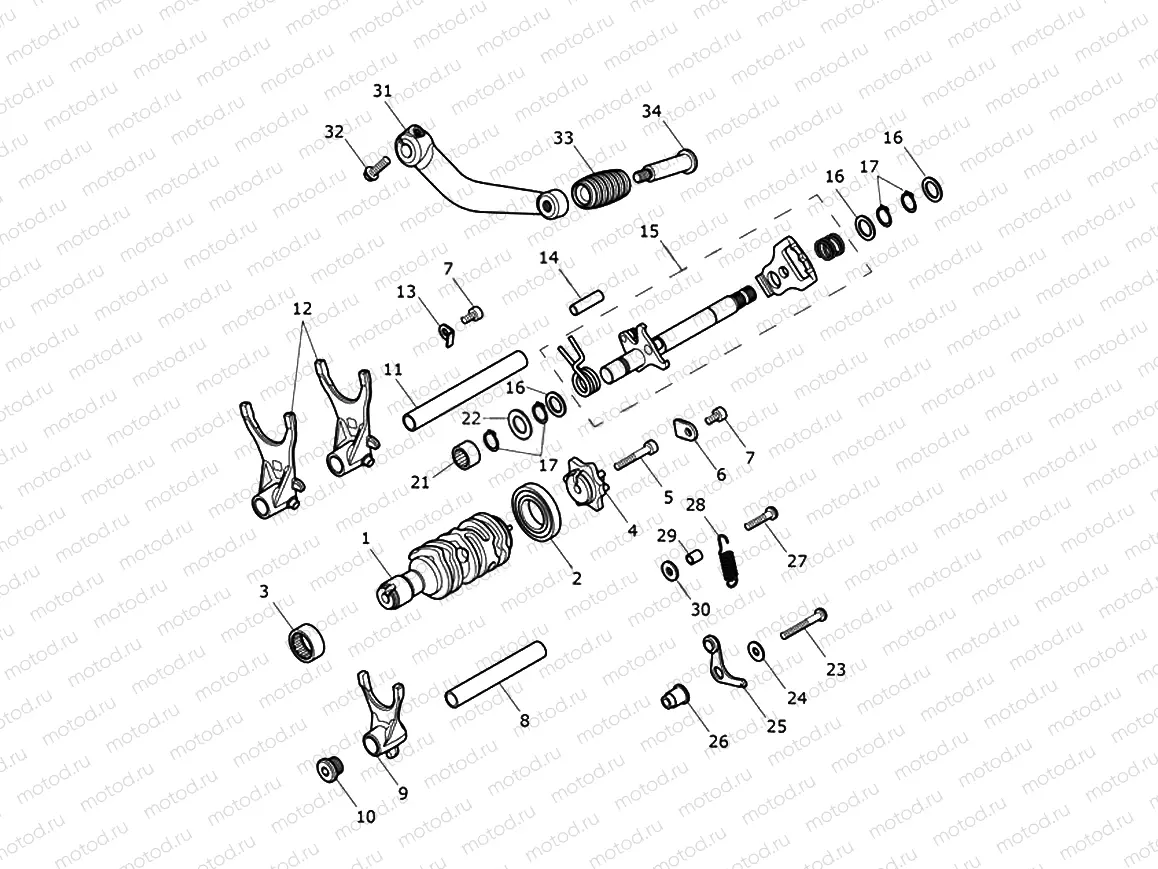 Gear Selectors & Pedal