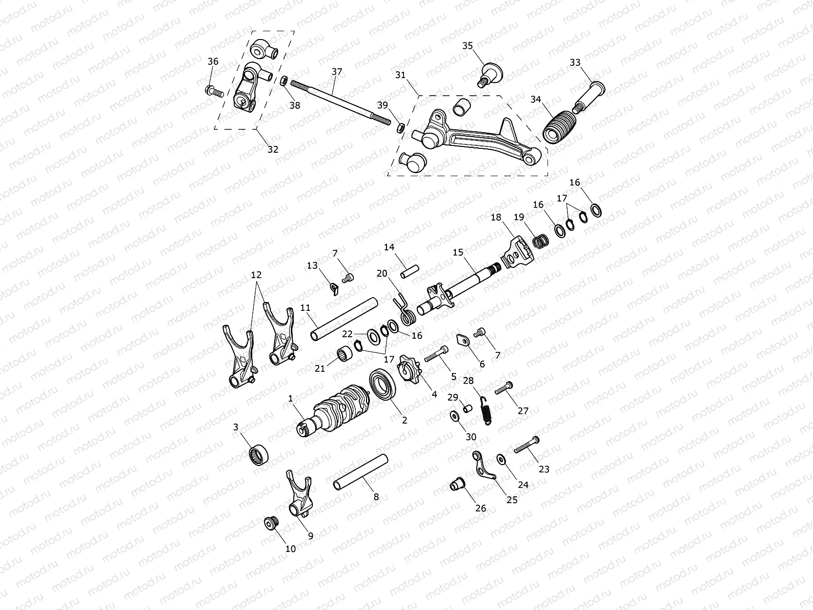 Gear Selectors & Pedal
