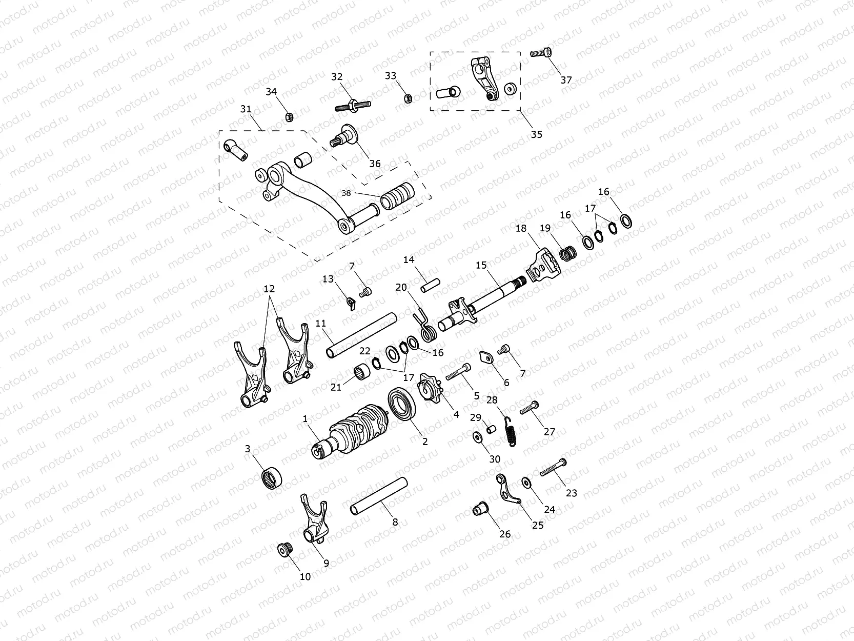 Gear Selectors & Pedal