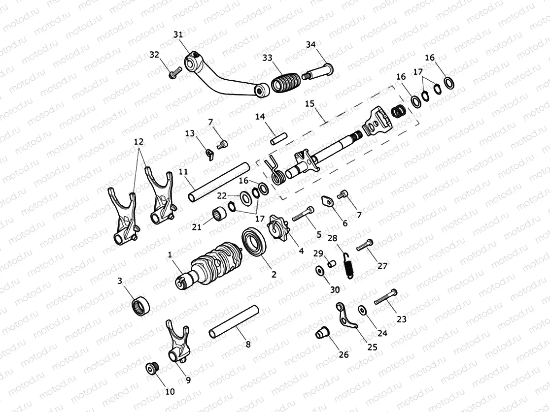 Gear Selectors & Pedal