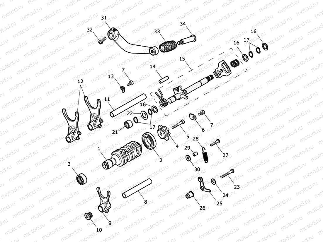 Gear Selectors & Pedal