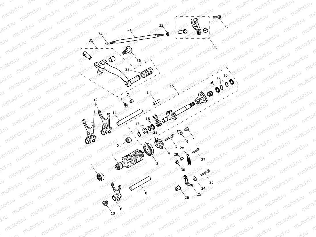 Gear Selectors & Pedal