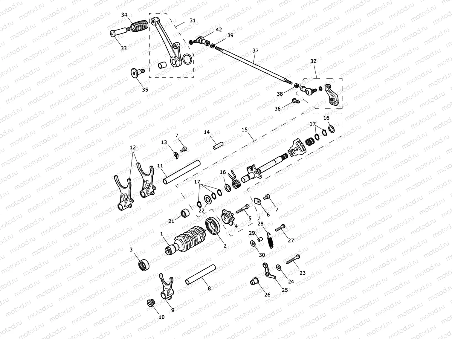 Gear Selectors & Pedal
