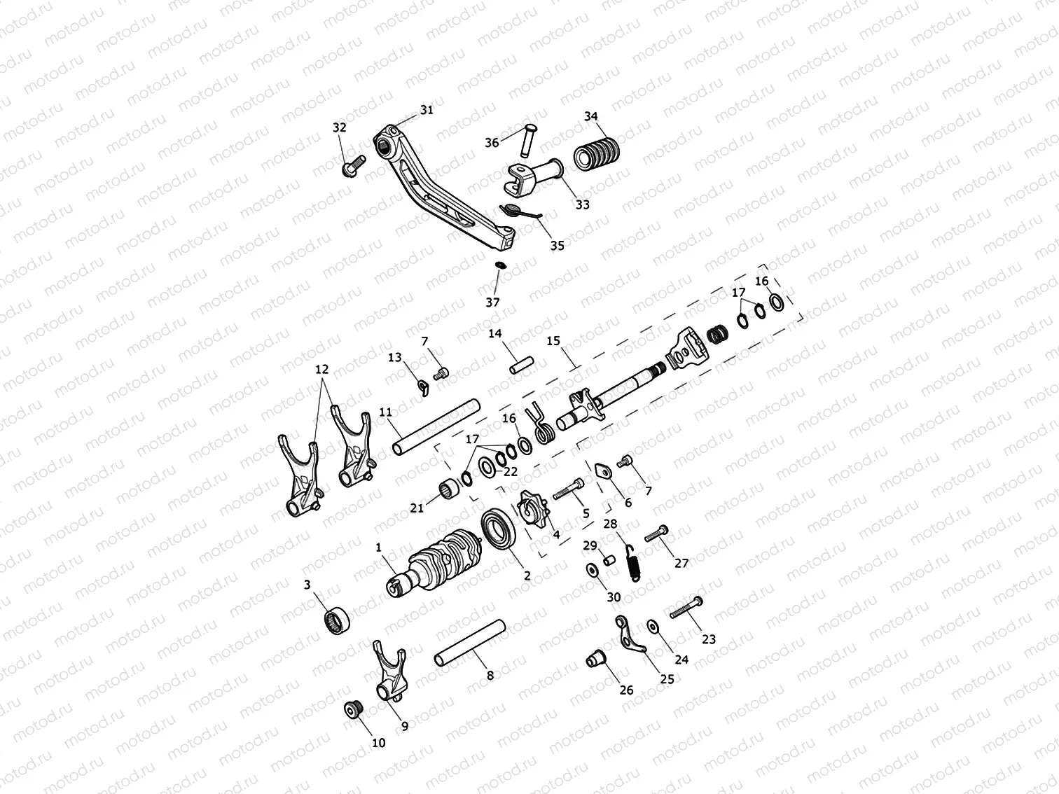 Gear Selectors & Pedal