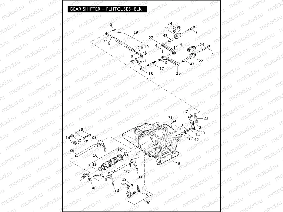 GEAR SHIFTER - FLHTCUSE5-BLK