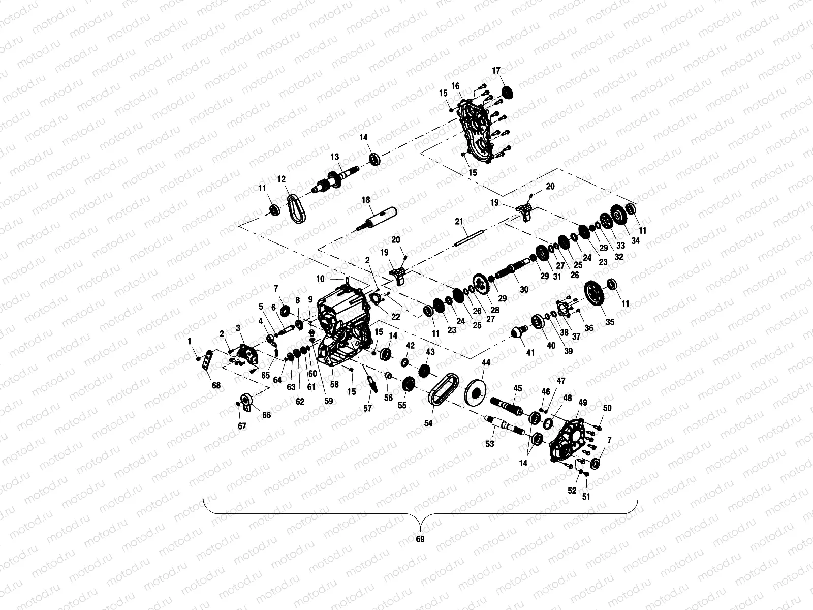 GEARCASE - A03CH68AA/AC/AF/AH/AL (4975557555C13) | GEARCASE - A03CH68AA/AC/AF/AH/AL (4975557555C13)