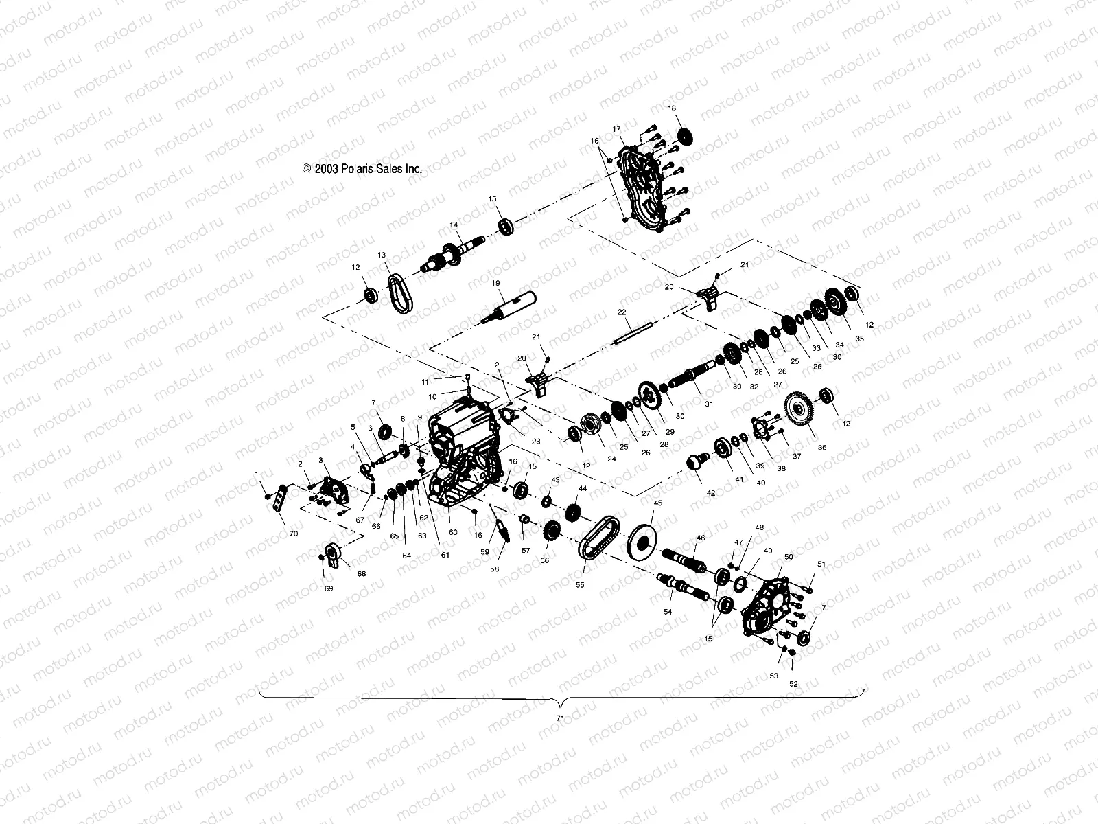 GEARCASE - A04CH59AF/AH/AJ/AT/AV (4986108610C13) | GEARCASE - A04CH59AF/AH/AJ/AT/AV (4986108610C13)