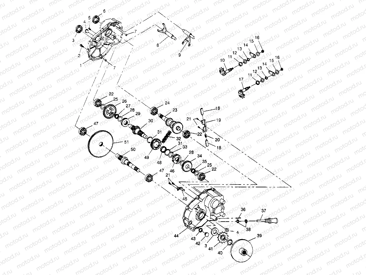 GEARCASE ASSEMBLY 2x4 400L W947540 (4926752675C003) | GEARCASE ASSEMBLY 2x4 400L W947540 (4926752675C003)