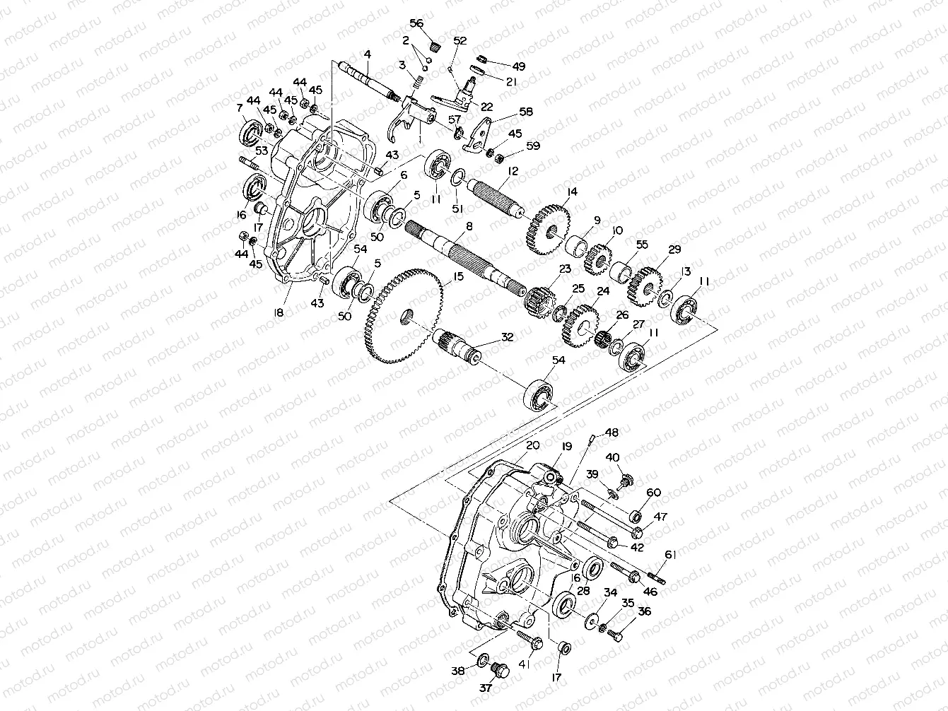GEARCASE ASSEMBLY 350 2X4 (4918531853027A) | GEARCASE ASSEMBLY 350 2X4 (4918531853027A)