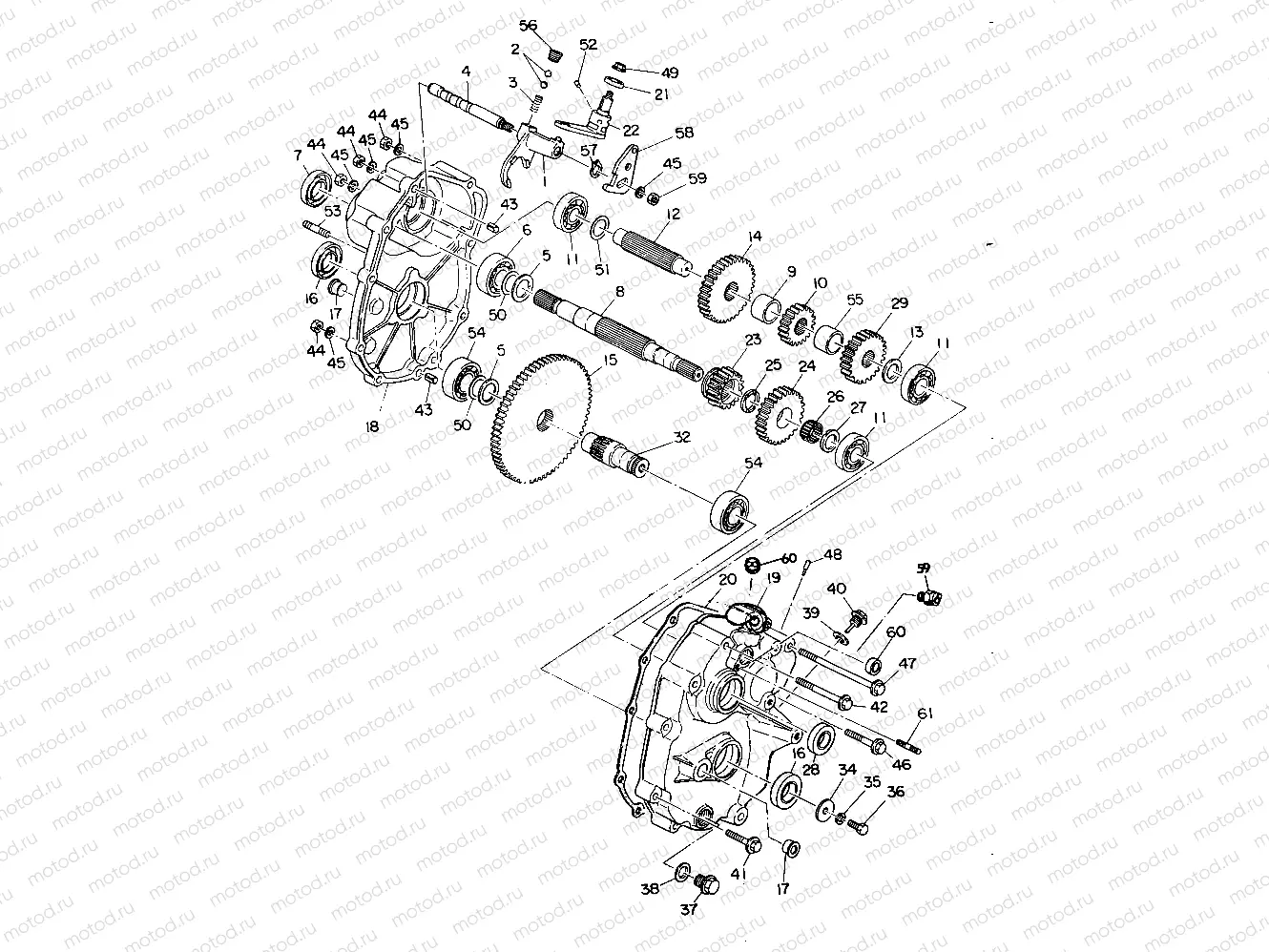GEARCASE ASSEMBLY 350 2X4 - Update (4919821982027A) | GEARCASE ASSEMBLY 350 2X4 - Update (4919821982027A)