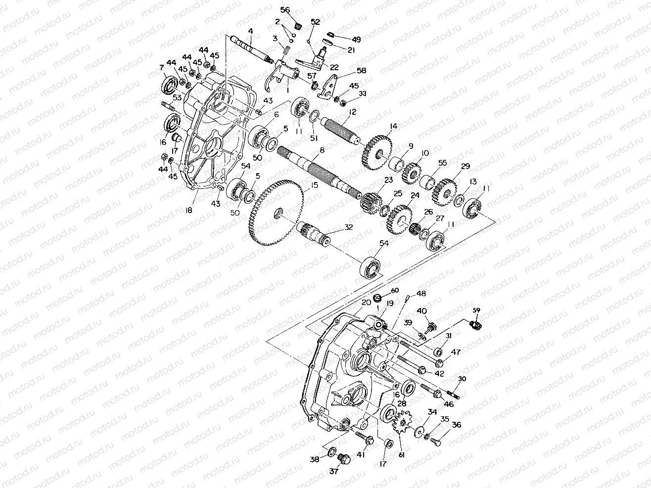 GEARCASE ASSEMBLY 350 2X4 / W927539 (4922882288025A) | GEARCASE ASSEMBLY 350 2X4 / W927539 (4922882288025A)