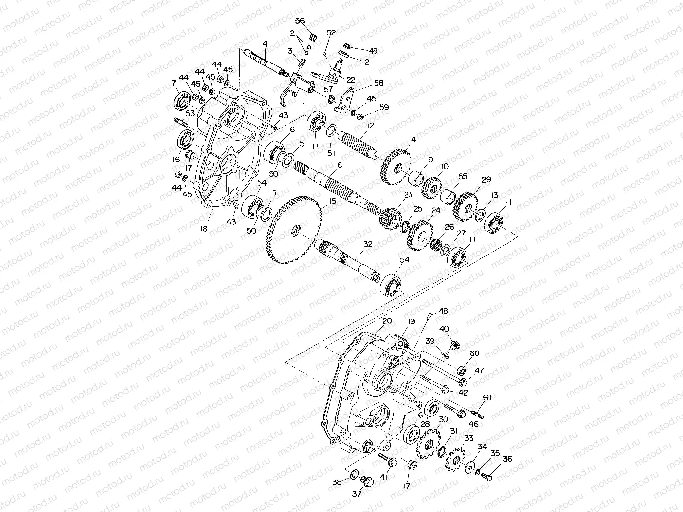 GEARCASE ASSEMBLY 350 4X4 / W928139 (4922832283033A) | GEARCASE ASSEMBLY 350 4X4 / W928139 (4922832283033A)