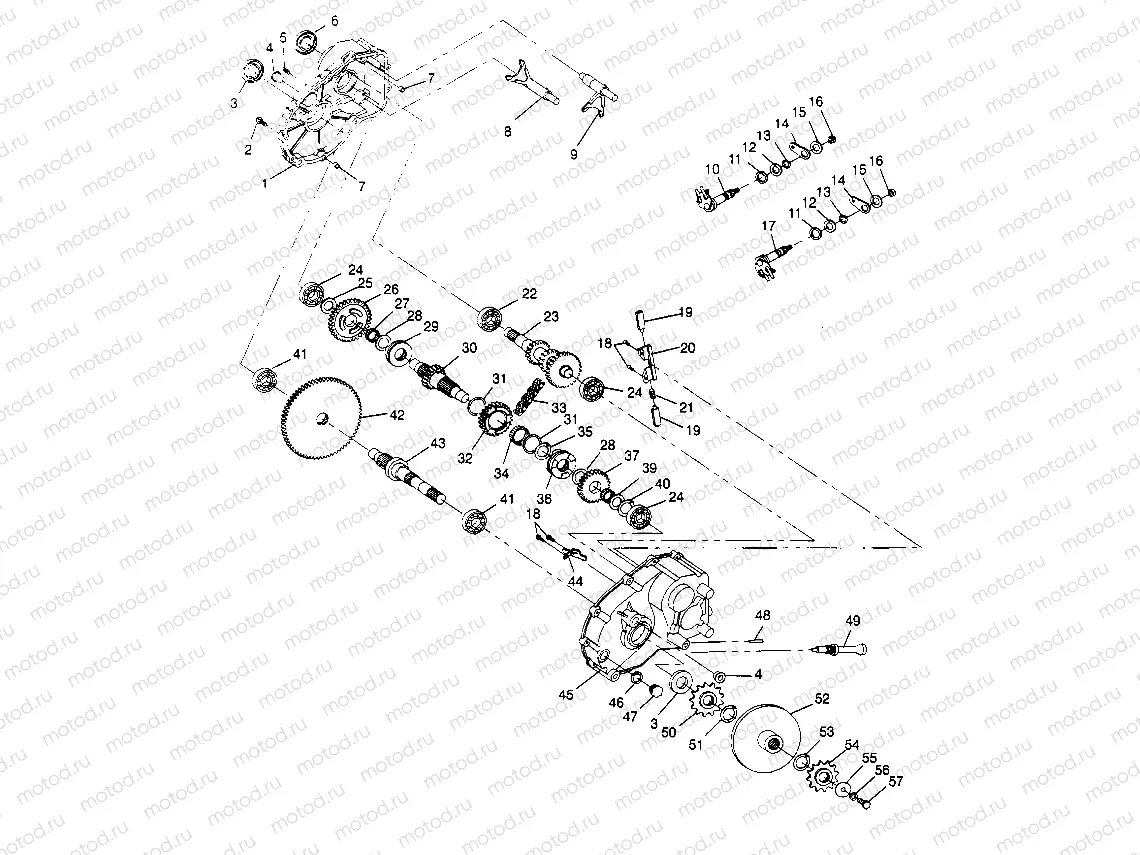 GEARCASE ASSEMBLY 4x4 300 W958130 (4930183018C008) | GEARCASE ASSEMBLY 4x4 300 W958130 (4930183018C008)