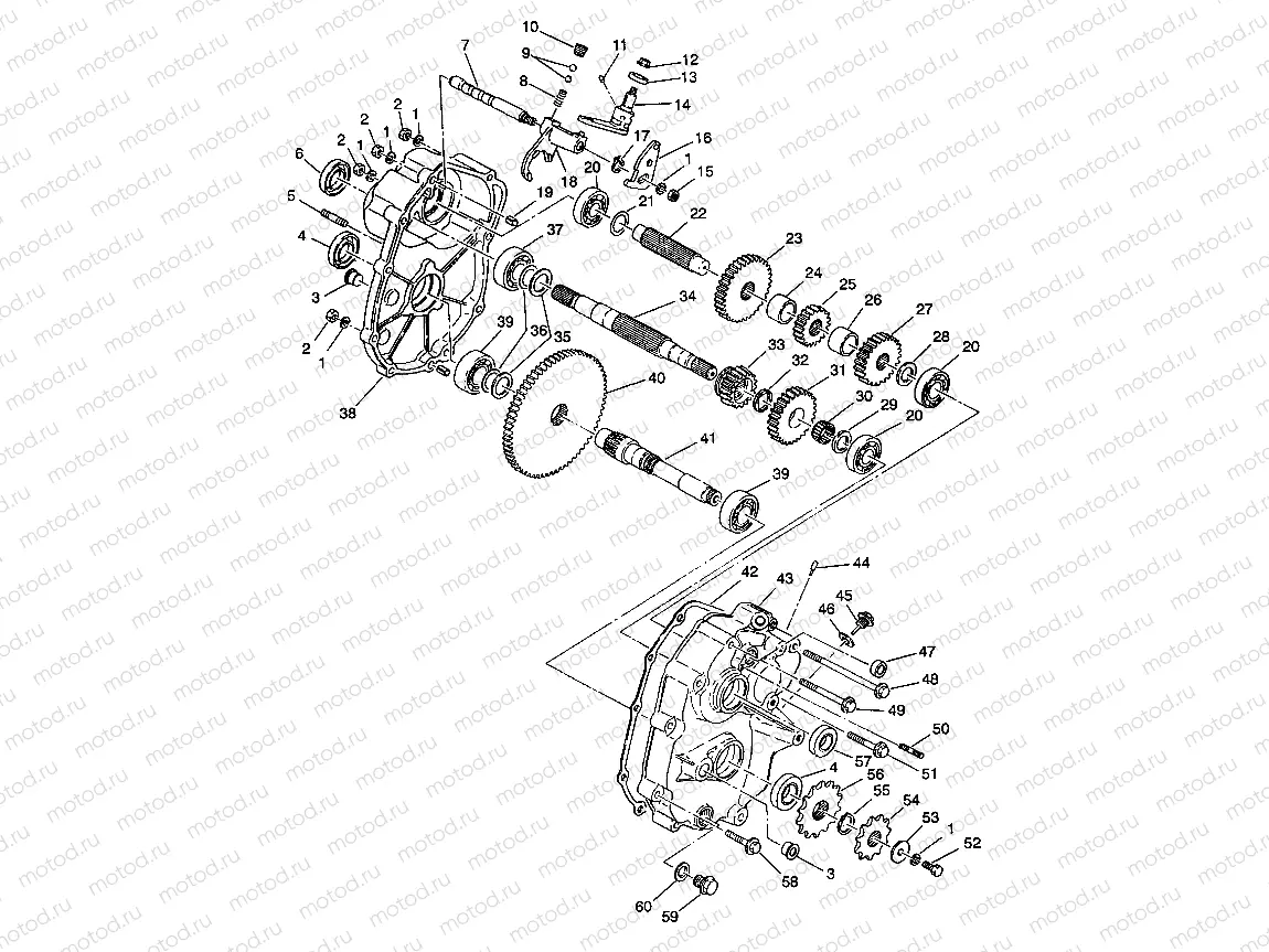 GEARCASE ASSEMBLY 4X4 350L S938139 (4924342434033A) | GEARCASE ASSEMBLY 4X4 350L S938139 (4924342434033A)