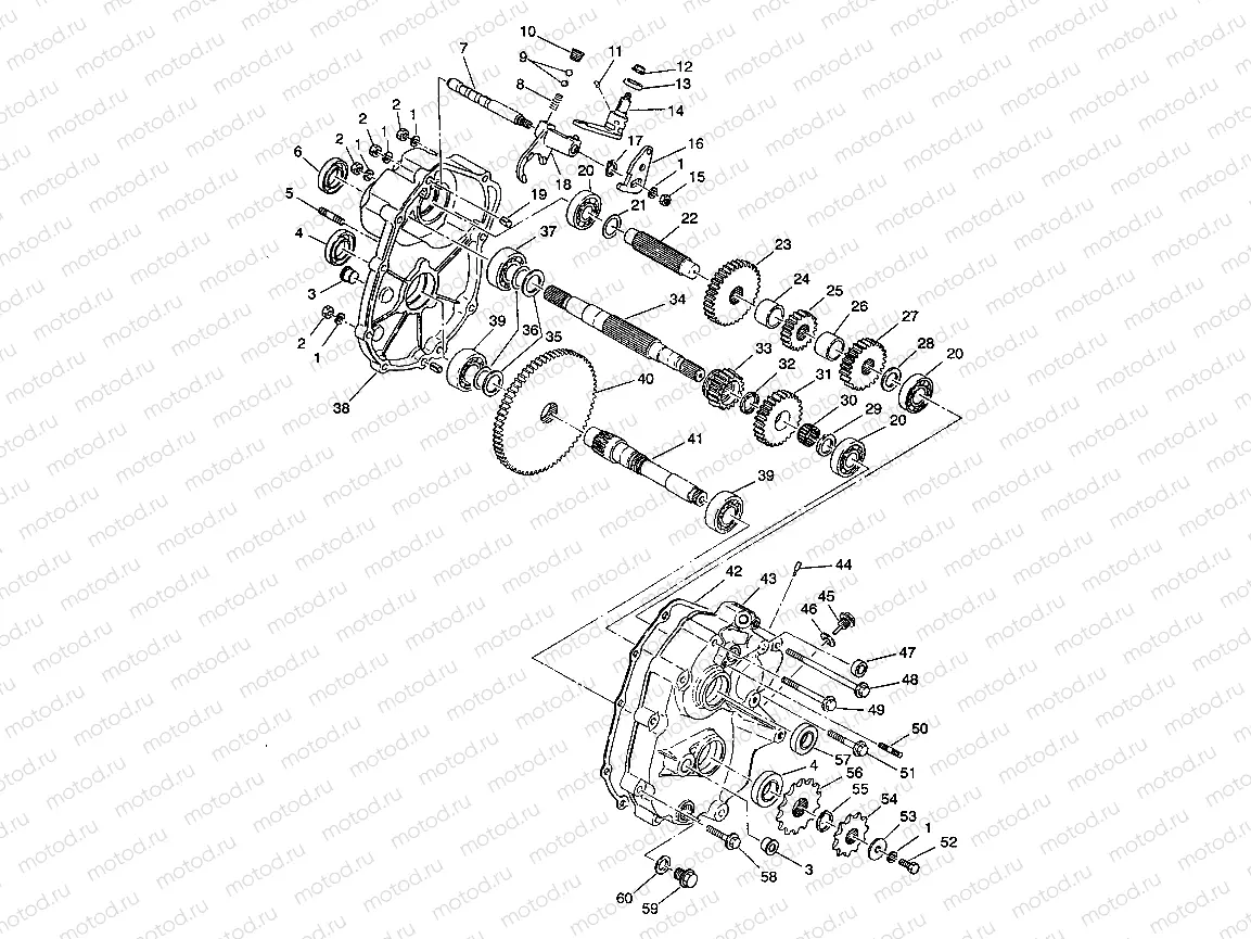 GEARCASE ASSEMBLY 4X4 350L W938139 (4924052405033A) | GEARCASE ASSEMBLY 4X4 350L W938139 (4924052405033A)