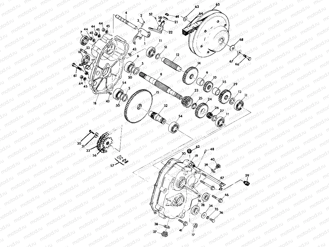 GEARCASE ASSEMBLY BIG BOSS 4X6 (4919801980029A) | GEARCASE ASSEMBLY BIG BOSS 4X6 (4919801980029A)