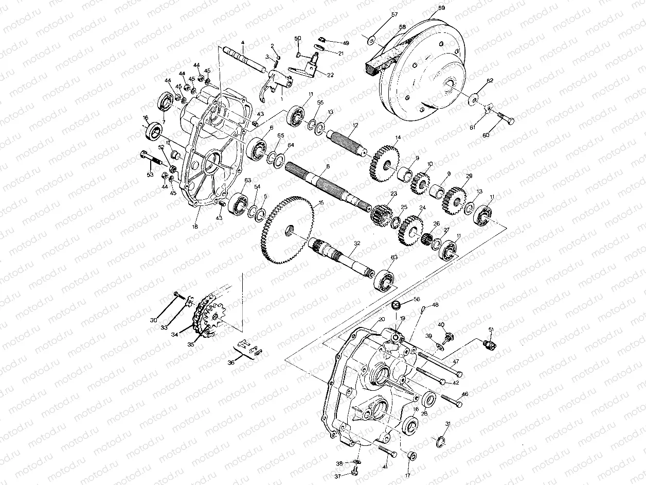 Gearcase Assembly (ME25P5) (4916351635037A) | Gearcase Assembly (ME25P5) (4916351635037A)