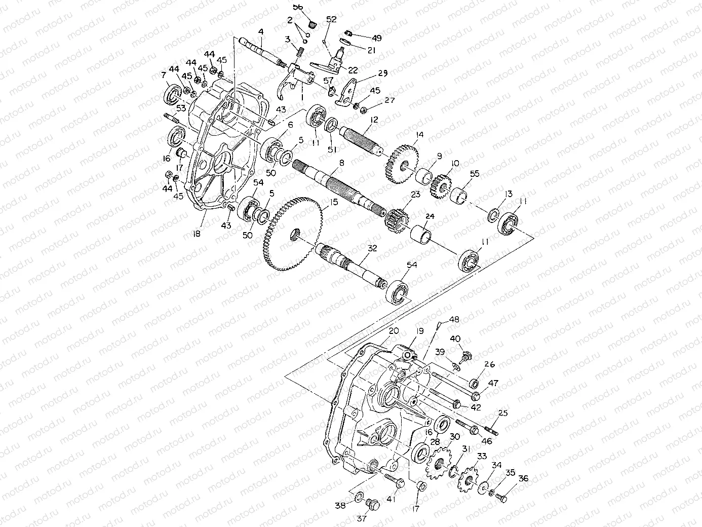 GEARCASE ASSEMBLY Norwegian 350 4X4 (4922912291037A) | GEARCASE ASSEMBLY Norwegian 350 4X4 (4922912291037A)