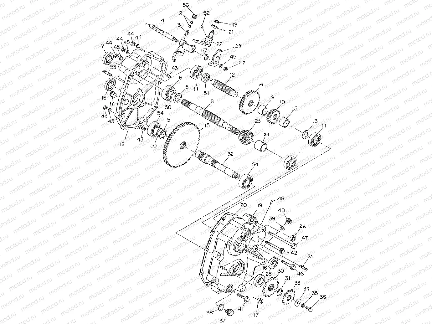 GEARCASE ASSEMBLY Norwegian 6X6 (4923742374035A) | GEARCASE ASSEMBLY Norwegian 6X6 (4923742374035A)