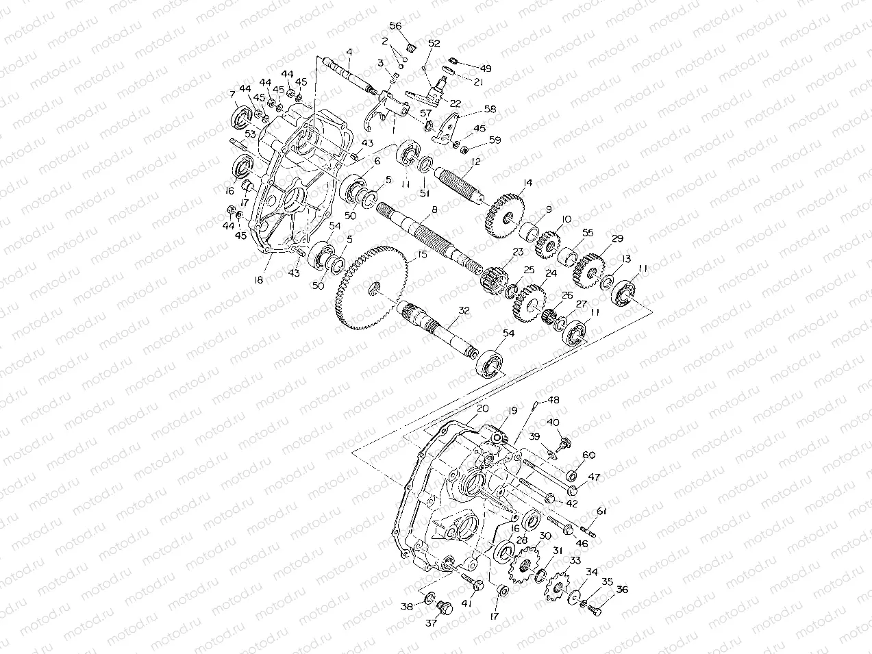 GEARCASE ASSEMBLY Swedish 350 4X4 (4923732373037A) | GEARCASE ASSEMBLY Swedish 350 4X4 (4923732373037A)