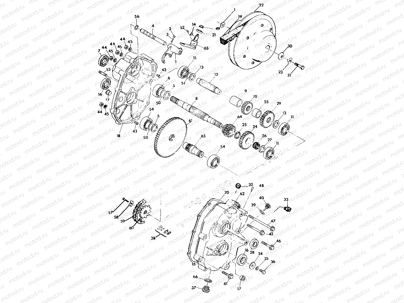 GEARCASE ASSEMBLY  TRAIL BLAZER (4919761976025A) | GEARCASE ASSEMBLY  TRAIL BLAZER (4919761976025A)