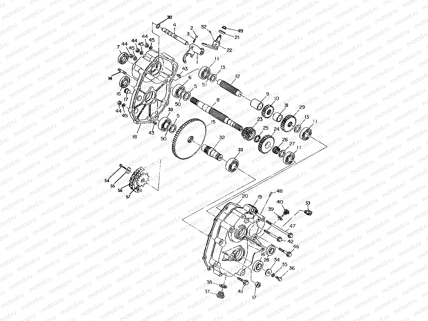 GEARCASE ASSEMBLY Trail Blazer / W927221 (4922852285025A) | GEARCASE ASSEMBLY Trail Blazer / W927221 (4922852285025A)