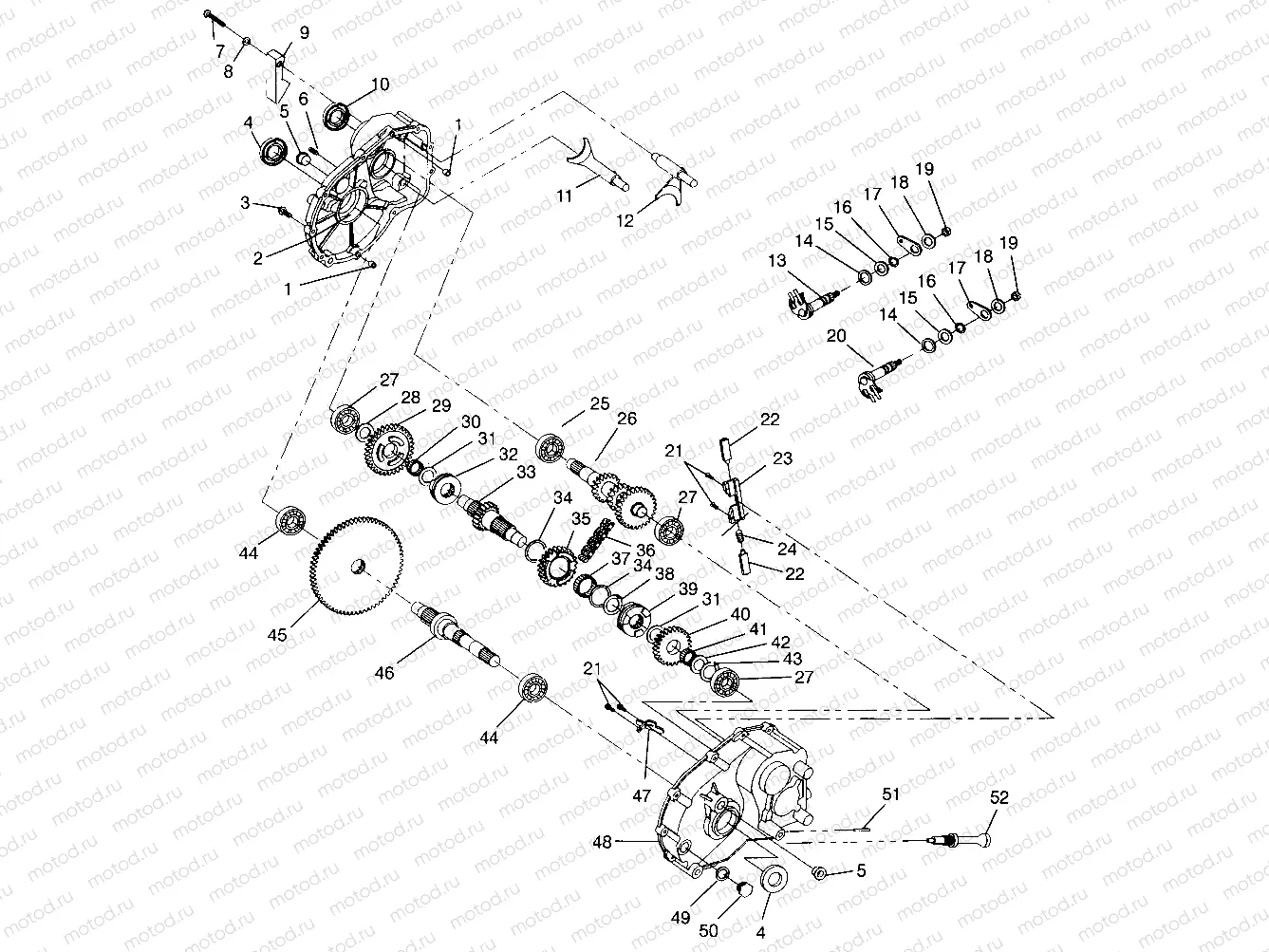GEARCASE ASSEMBLY XPLORER 400L W969140 (4935983598C010) | GEARCASE ASSEMBLY XPLORER 400L W969140 (4935983598C010)