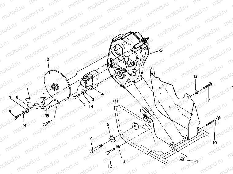 GEARCASE / BRAKE ASSEMBLY 250 6x6 / W928727 (4922842284037A) | GEARCASE / BRAKE ASSEMBLY 250 6x6 / W928727 (4922842284037A)
