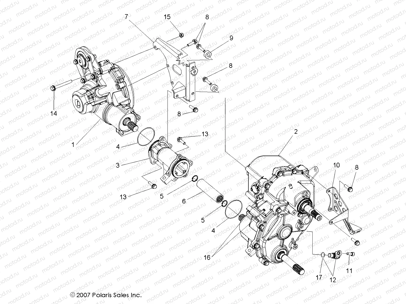 GEARCASE | GEARCASE, DIFFERENTIAL MOUNTING - R08VH76AD/AG (49RGRTRANSMTG08VISTA)