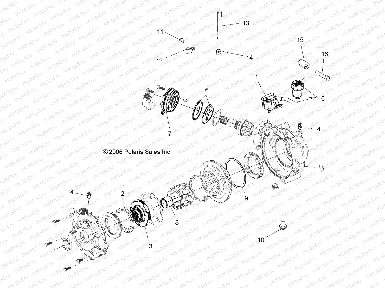 GEARCASE | GEARCASE, FRONT (ACTIVE DESCENT CONTROL)(If Built Before 7/17/06) - MN76AF/AT/AY (49ATVGEARCASEFWBD800EFI)