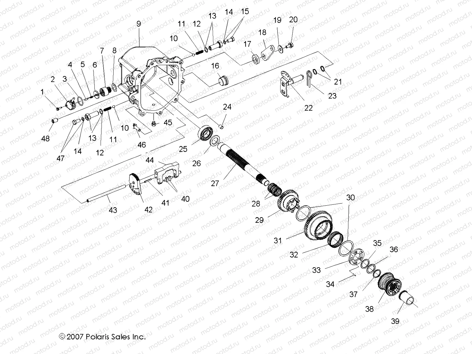 GEARCASE | GEARCASE, MAIN, INTERNAL COMPONENTS 2 - R08VH76AD/AG (49RGRTRANSINTL208VISTA)