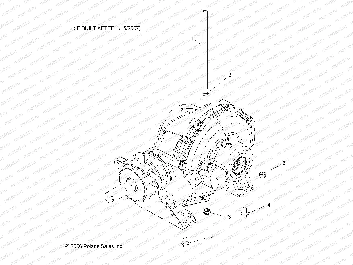 GEARCASE | GEARCASE, MOUNTING, REAR (BUILT AFTER 1/15/07) - R07RB50AA/RH50AA (49RGRGEARCASEMTGRR077004X4)