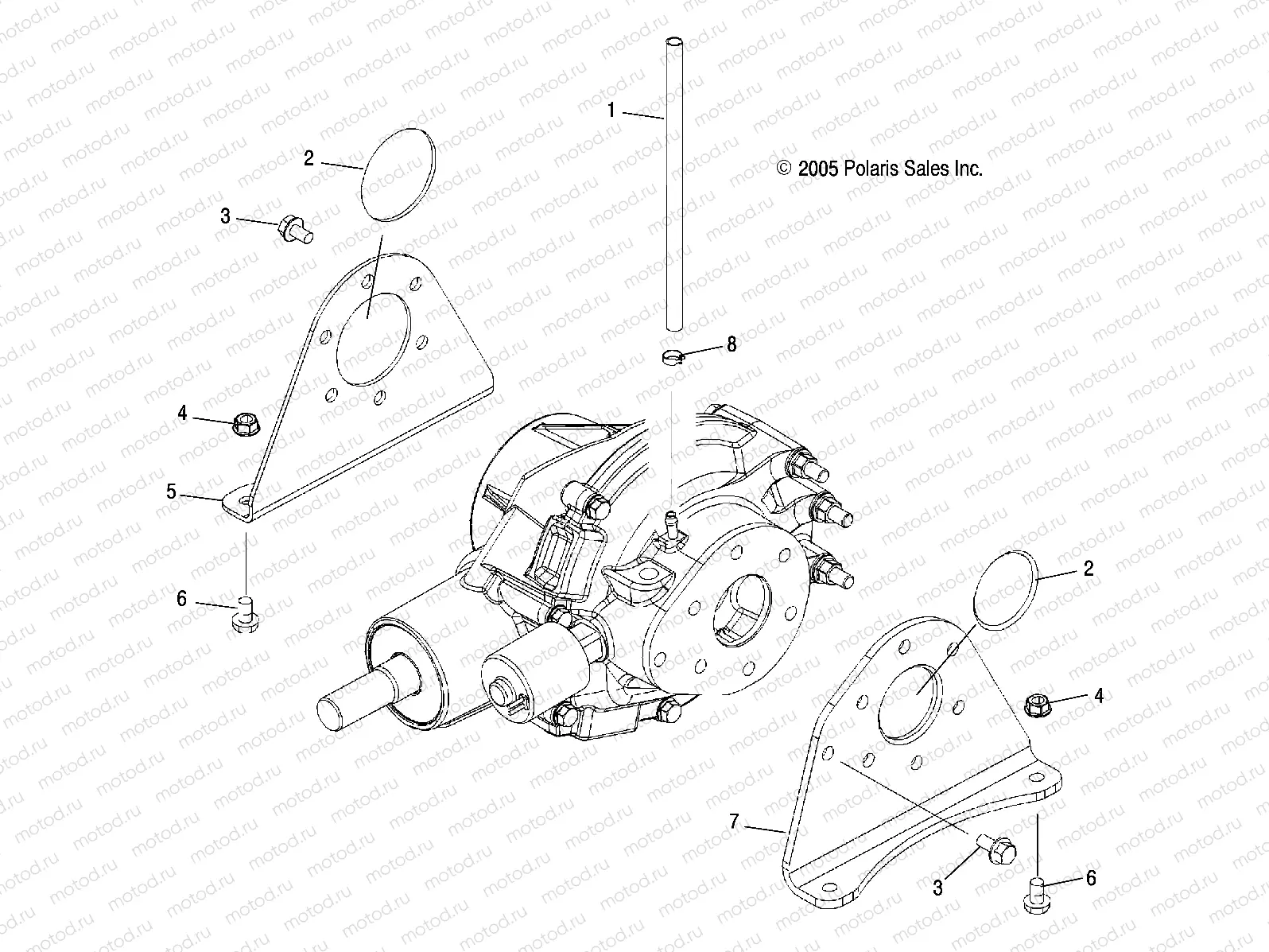 GEARCASE | GEARCASE, MOUNTING, REAR (BUILT BEFORE 1/15/07) - R07RB50AA/RH50AA (4999202119920211D08)
