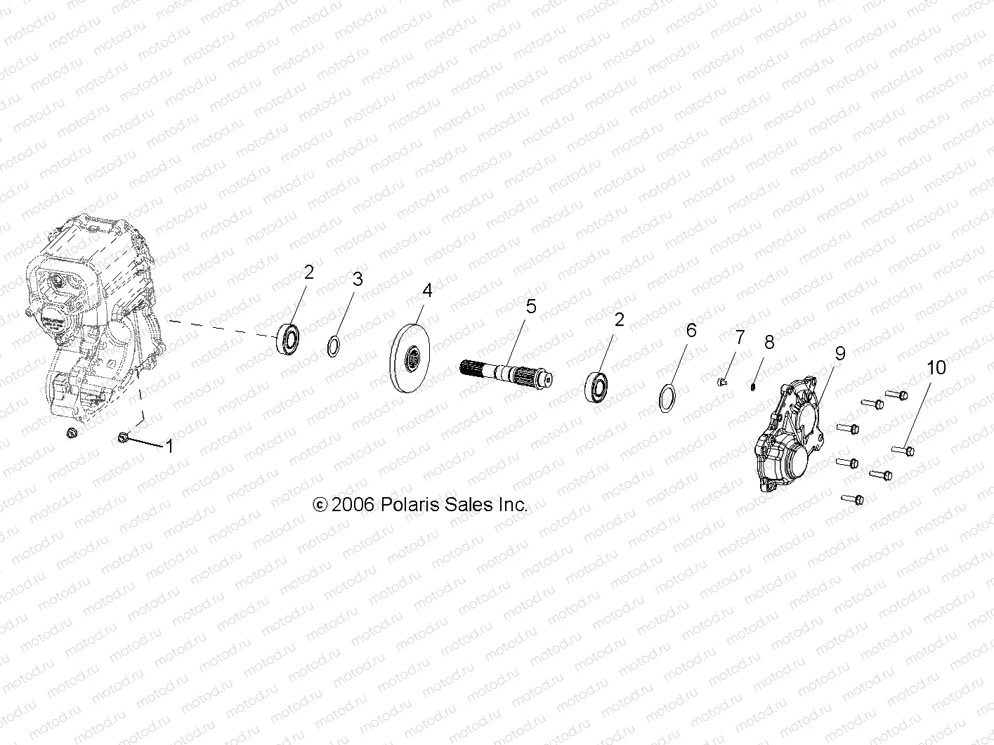 GEARCASE | GEARCASE, OUTPUT SHAFT - R06RB63AA (4999202159920215C10)