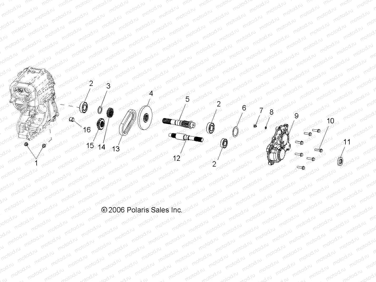 GEARCASE | GEARCASE, OUTPUT SHAFT - R06RD50AB/AC (4999203249920324D06)