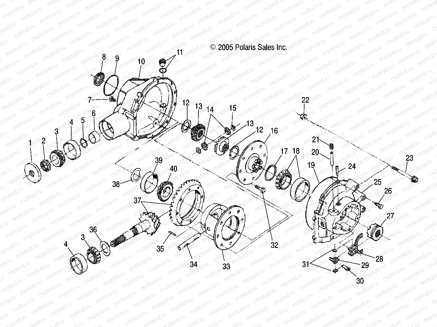 GEARCASE | GEARCASE, REAR - R06RD68AA/AB/AC/AD/AE/AF (4999202219920221D02)