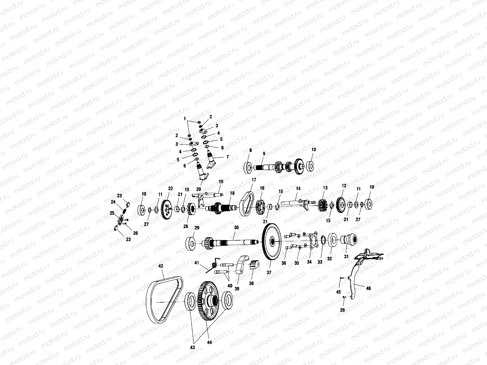 GEARCASE (INTERNAL COMPONENTS) - A00CH50AK (4954805480D005) | GEARCASE (INTERNAL COMPONENTS) - A00CH50AK (4954805480D005)