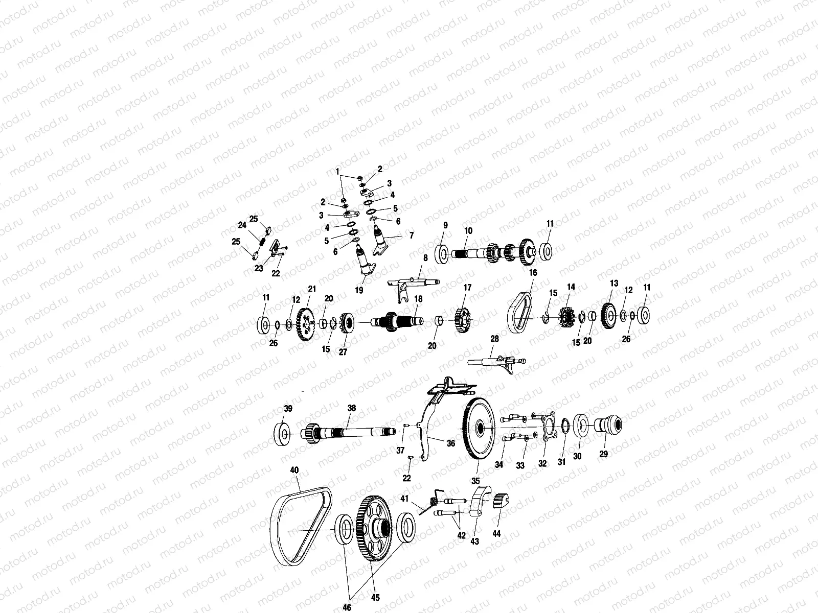 GEARCASE (Internal Components) - A01CH42AA (4964436443C013) | GEARCASE (Internal Components) - A01CH42AA (4964436443C013)