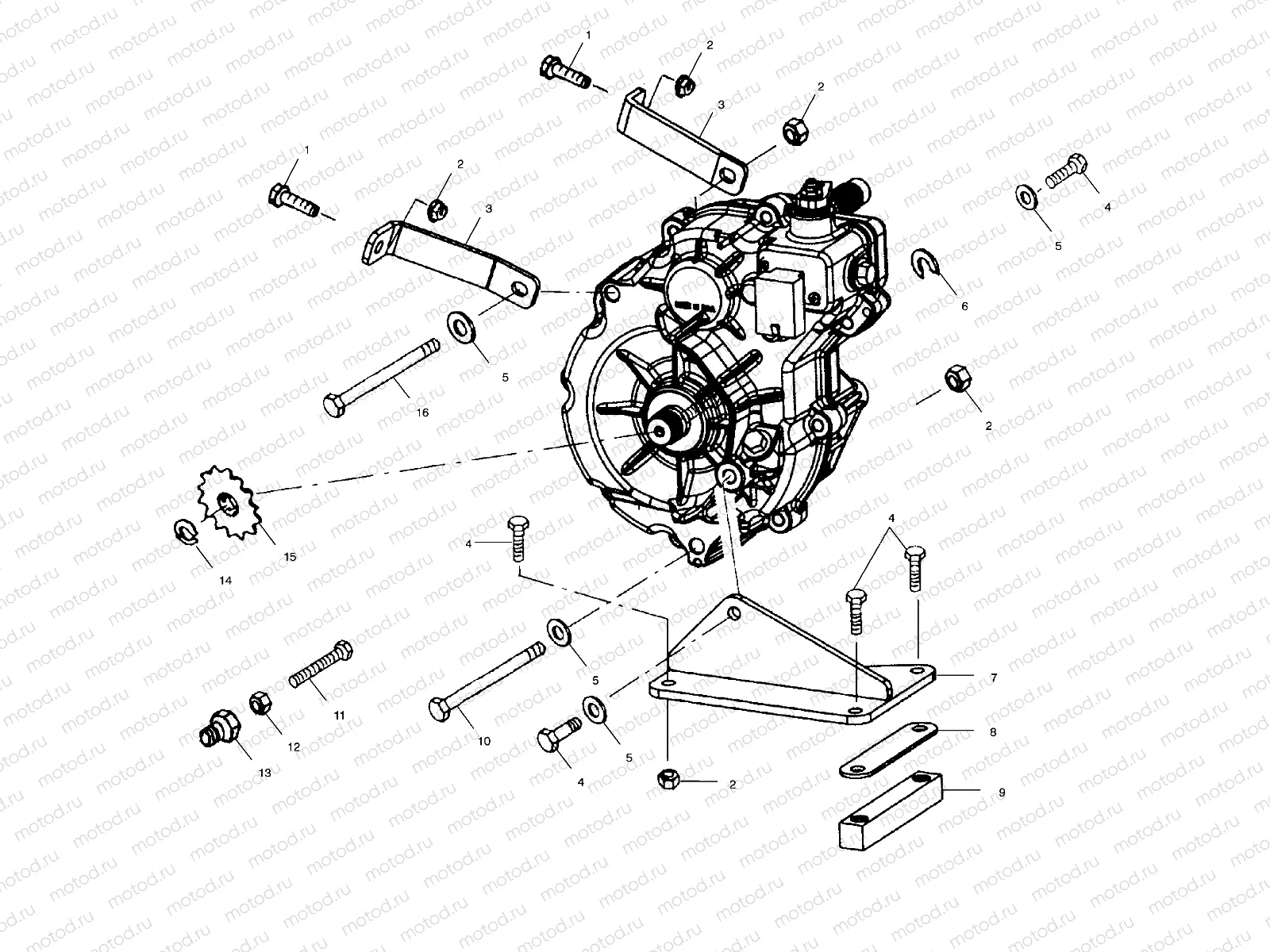 GEARCASE MOUNTING - A00AA32AB (4960076007C006) | GEARCASE MOUNTING - A00AA32AB (4960076007C006)