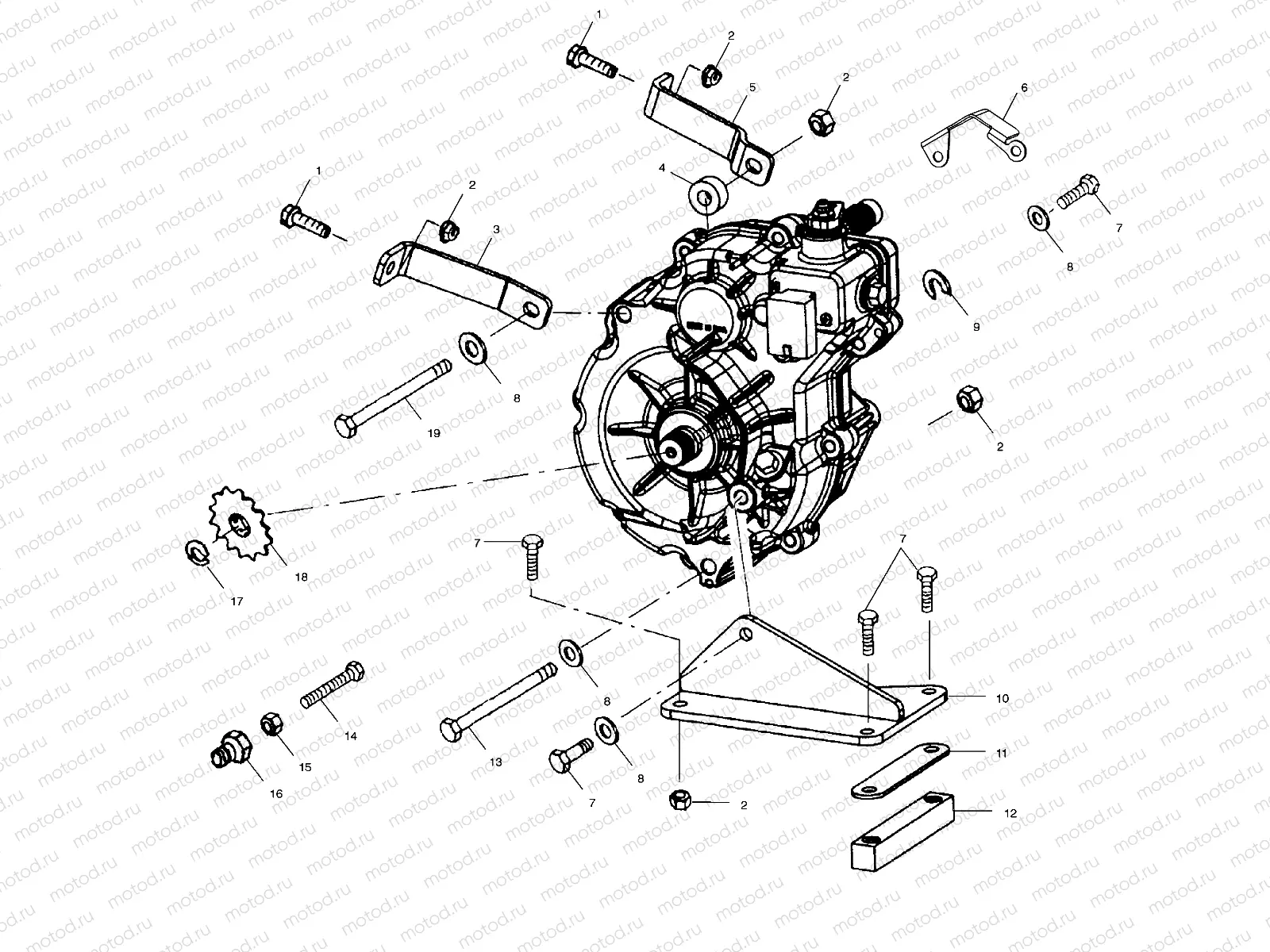 GEARCASE MOUNTING - A00BA25CA (4954825482C008) | GEARCASE MOUNTING - A00BA25CA (4954825482C008)